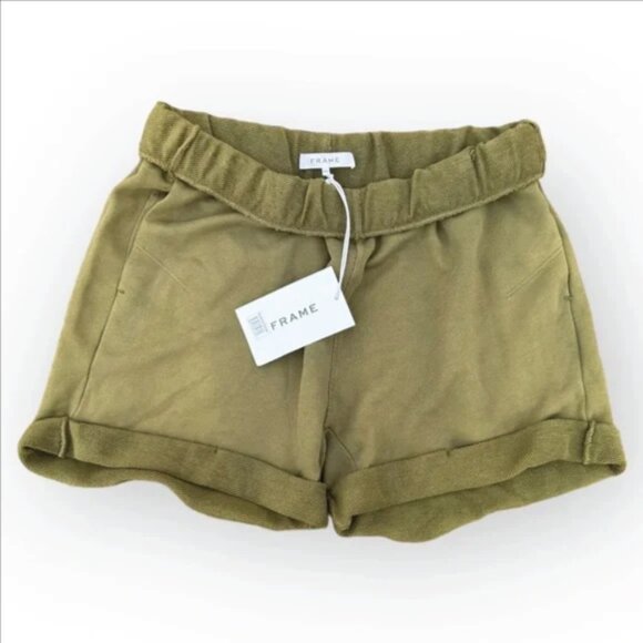 FRAME organic cotton rolled cuff shorts - Picture 1 of 8